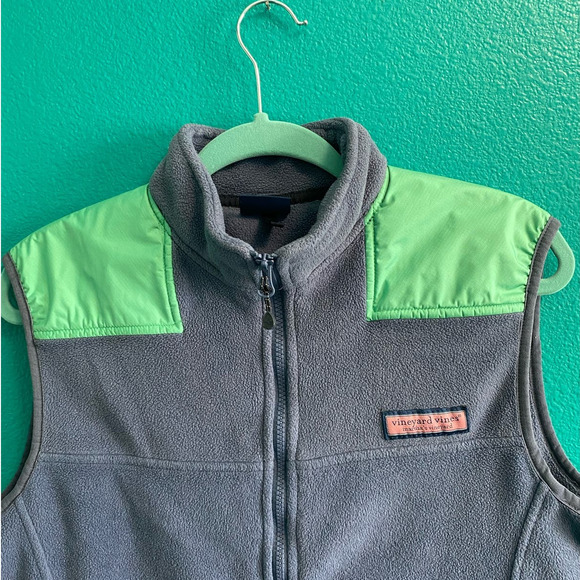 Vineyard Vines Blue Fleece Full Zip Winter Vest Women's Small - Picture 3 of 10